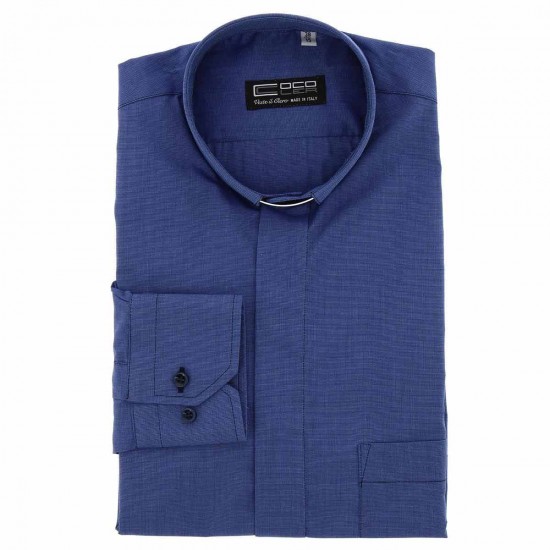 camicia-clergy-manica-lunga-di-cotone-fil-a-fil-colore-blu960025e-550x550