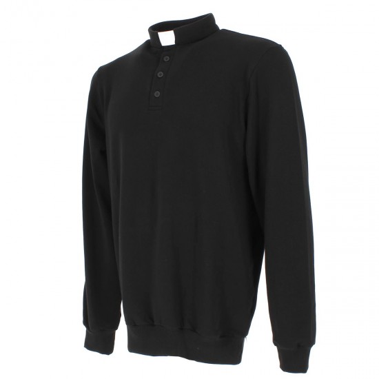 maglia-polo-clergy-cotone-felpato-nero-980018b-550x550